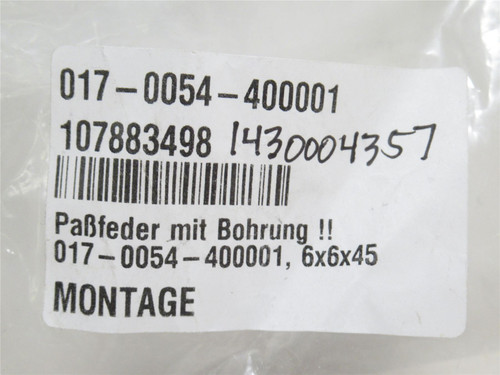 Wolftec 170054400001_; Key; Parl; 6mm Square x 45mm Long; SS