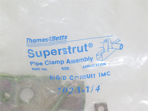 T&B 702-1-1/4; Lot-10; Steel Conduit Strap Clamps; 1-1/4"
