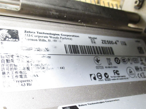 Zebra ZE500-4; Thermal Transfer Printer; 4.10" Print; 240VAC