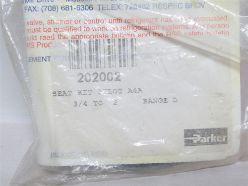 Parker 202000; Pilot Seat Kit A4A; Size: 2"