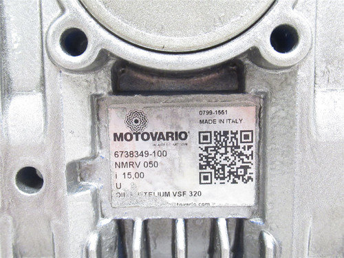Motovario 6738349-100; AC Gearmotor 15:1 Ratio; 460V; 0.45kW