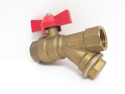 Industry-Std  1PYY8; Butterfly Combination Strainer/Ball Valve