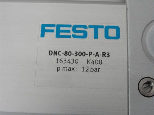 FESTO DNC-80-300-P-A-R3; Air Cylinder; 12" Stroke; 12 bar