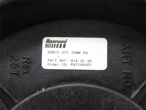 Rexnord 614-31-35; Split Conveyor Chain Sprocket; 35mmID; 25T