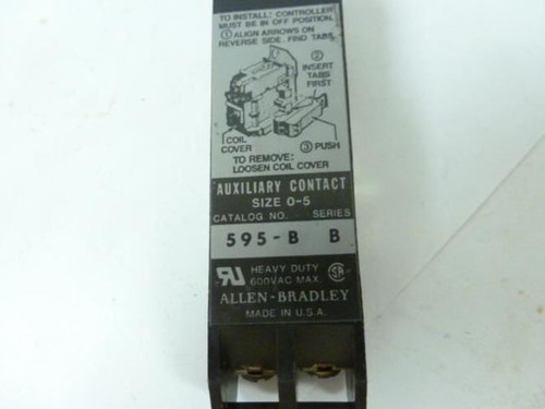 Allen-Bradley 595-BB; Auxiliary Contact Size 0-5