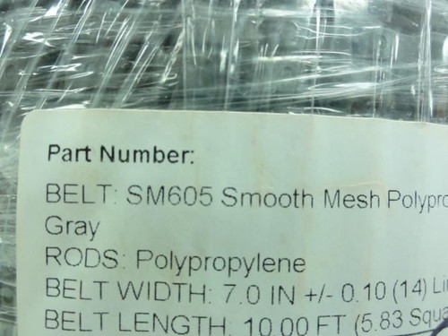 Habisat SM605-10x7; Smooth Mesh Belt; 10' Length; 7" Width