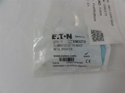 Eaton EM22T9; Pushbutton Actuator 22.5 mm