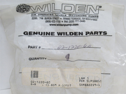 Wilden 02-1220-60; O-Ring; 1.859" x 0.139"