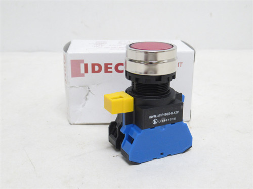Idec HW4L-M1F10QD-R-12V; Illuminated Push-Button; Red; 240V