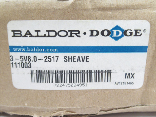 Dodge 3-5V8.0-2517; Bushed V-Belt Pulley 111003; 3Gr; 5V Belt