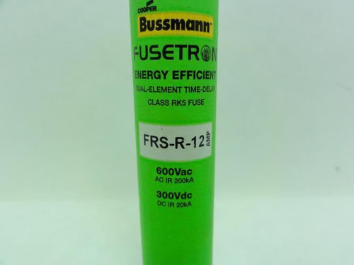 Bussmann FRS-R-12; Time Delay Fuse; 600VAC/300VDC; 12A