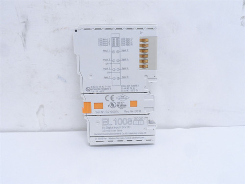 Beckhoff EL1008; EtherCAT TSN Coupler; 24VDC; 100MBS; 8-Ch