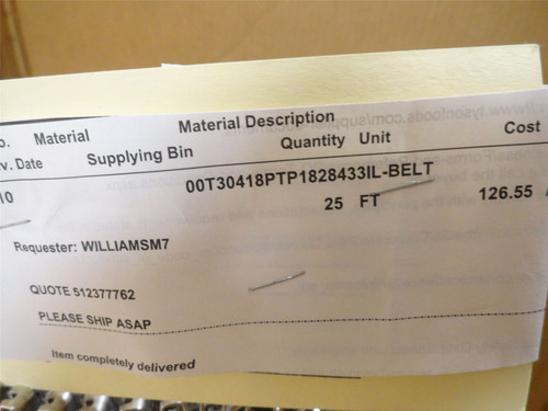 Cambridge 00T30418PTP1828433IL; Wire Belt; SS; 18"W x 25'L