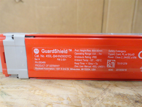 Allen-Bradley 450L-B4HN0900YD; Light Curtain Transceiver