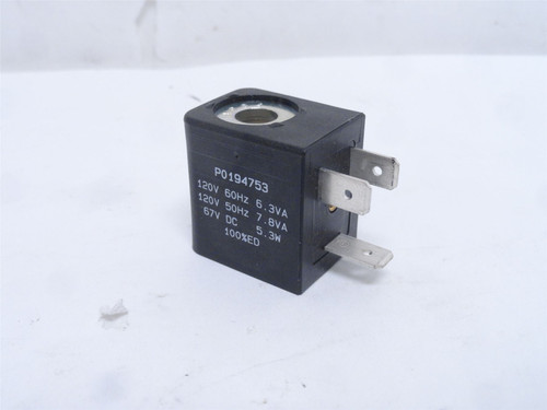 Parker P2FCB453; Solenoid Coil; 120VAC/67VDC; 3-Wire; 5/16"ID