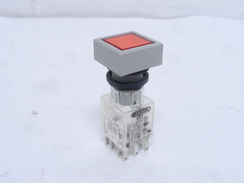 Multivac 19186241124; Illuminated Red Pushbutton; 3A; 250VAC