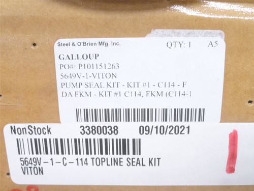 Steele/OBrien 5649V-1-C-114; Pump Seal Kit #1; P101151263