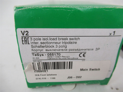 Schneider V2; Electric Base for use with Vario Series IP20 3P