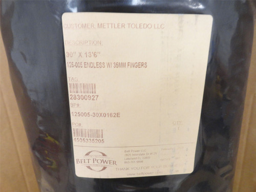 Belt-Power 125005-30X0162E; White Belt; 30" Wide x 13.6' Long