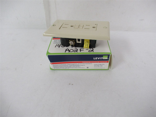 Leviton GFNT1-I; GFCI Receptacle 15A NEMA 5-15R - Ivory  125V