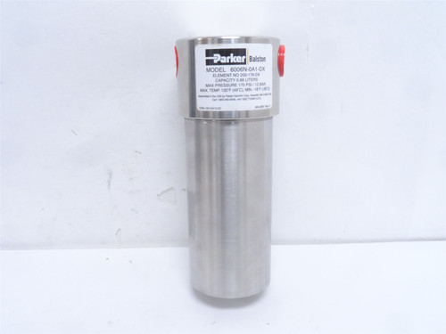 Parker 6006N-0A1-DX; Compressed Air Filter SS; 3/4NPT; 175PSI