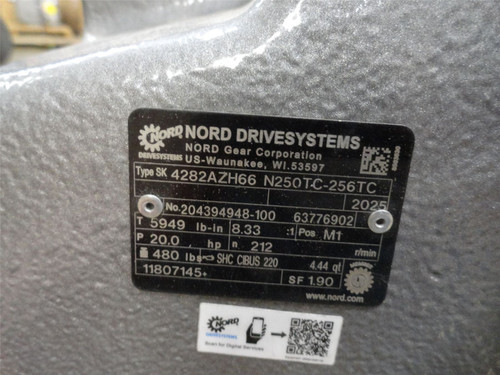 Baldor CEWDM23934T; AC Motor-Gearbox 8.3:1 Ratio 20HP 230/460V