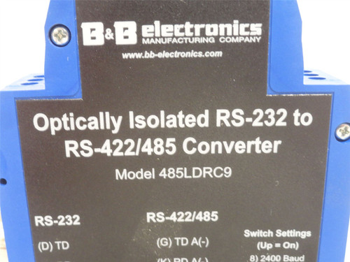 B+B 485LDRC9; Serial Converter; RS-232 to RS422/485; 10-30VDC
