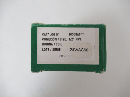 Jefferson 2036BA04T; Solenoid Valve 2Ways N.Closed 1/2" NPT