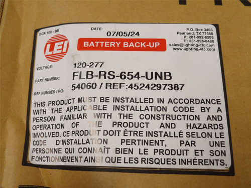 LEI FLB-RS-654-UNB; Low Bay Rough Service Fluorescent Strip