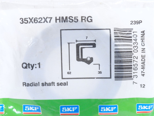 SKF 35X62X7-HMS5-RG; Oil Seal;  35mmID x 62mmOD x 7mm Width
