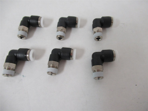 Pisco  PL1/4-NIU; Lot-6 Male Elbow 1/4" TUBE X 1/8"NPT