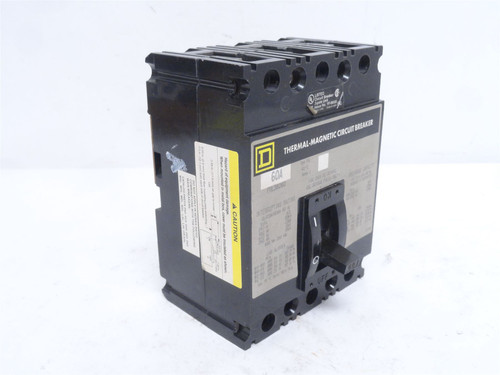Square D FHL36060; Circuit Breaker; 60A; 3P; 600VAC/250VDC