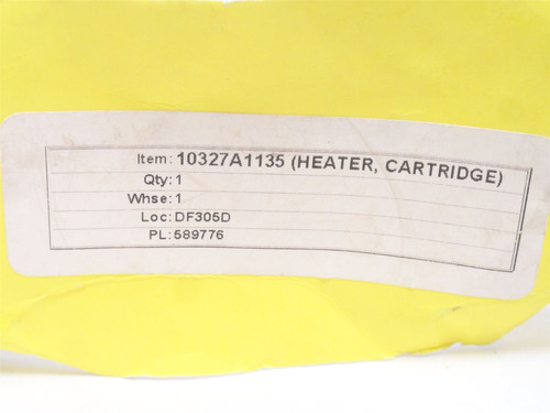 Hayssen 10327A1135; Cartridge Heater 1000W 120V 20.25"Lx3/8"