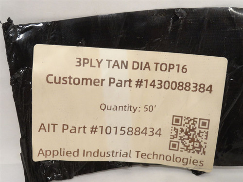 AIT 101588434; Tan Conveyor Belt; 18" Wide x 50' Long