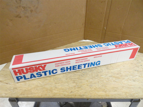 Husky CF0412C; Clear Polyethelene Sheeting; 12' x 100' 4mil