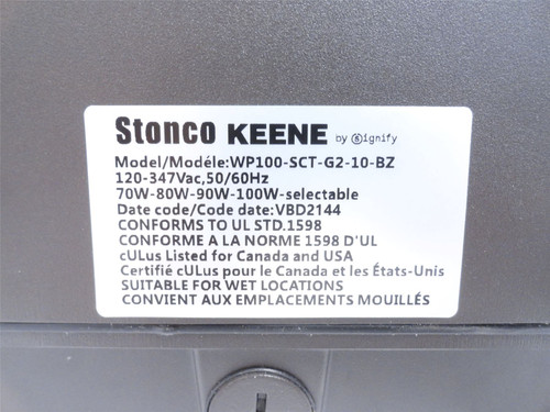 Stonco-Keene WP100-SCT-G2-10-BZ; LED Wall Pack; 120-347VAC