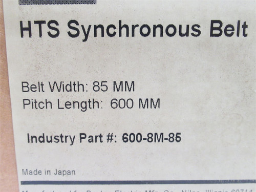 Bando 600-8M-85; HTS Gear Belt; 600mmL 85mmW 8mm Pitch