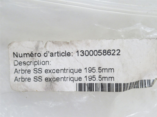 GE Leblanc 1300058622; Eccentric Shaft; SS; 7-3/4" Long