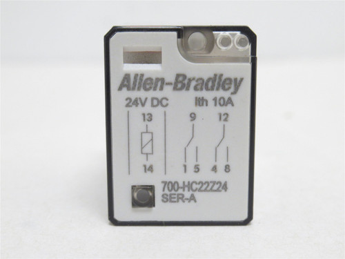 Allen-Bradley 700-HC22Z24; Relay 2PDT; 10A; 240VAC Coil 24VDC