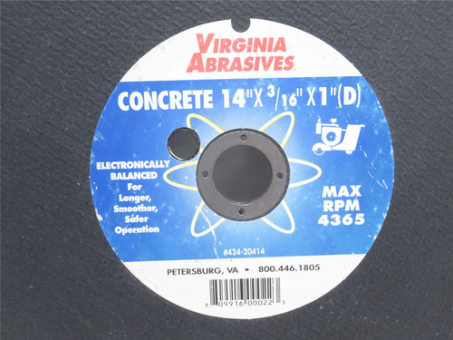 Virginia 424-20414 14; Mason Wheel 14" OD x 3/16" Thick x 1"ID