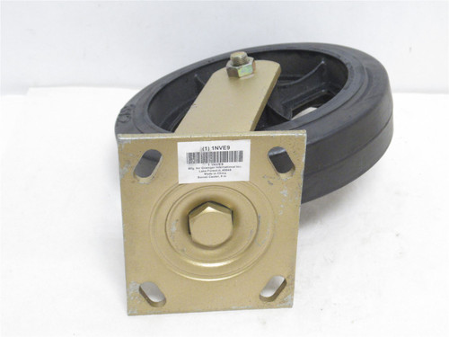 Industry-Std 1NVE9; Swivel Plate Caster; 8" Wheel OD; Rubber