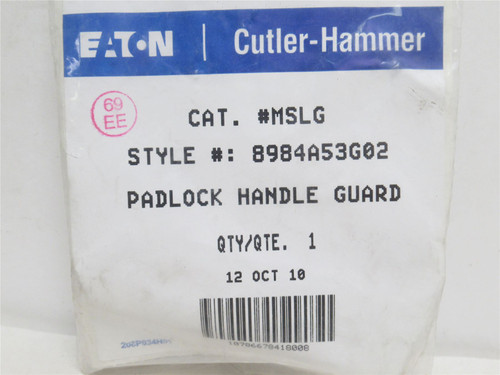 Eaton MSLG; Circuit Breaker Padlock Handle more than 1A