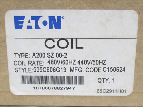 Eaton 505C806G13; Contactor Coil 480V/60Hz; 440V/50Hz