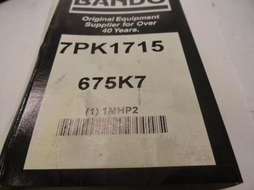 Bando 7PK1715; Serpentine Belt 675K7; 7-ribs 67.5"L; 1MHP2