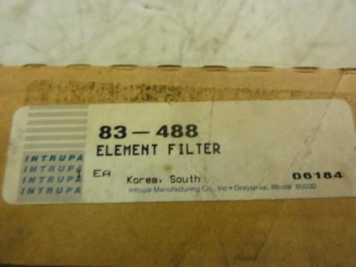 Intrupa Parts 83-488; Element Filter