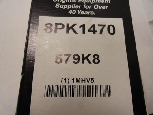 Bando 8PK1470; Serpentine Belt 579K8; 8-ribs 57.9"L; 1MHV5