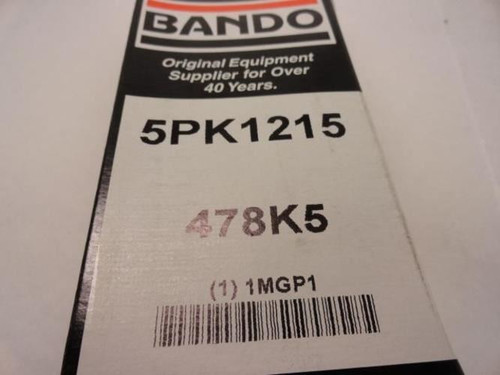Bando 5PK1215; Serpentine Belt 478K5; 5-ribs 47.8"L; 1MGP1