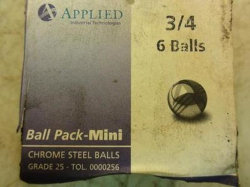 Applied Industrial Tech 3/4 6 Balls ; Lot-6 Chrome Steel Balls