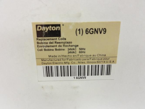 Dayton 6GNV9; Contactor Coil 24VAC