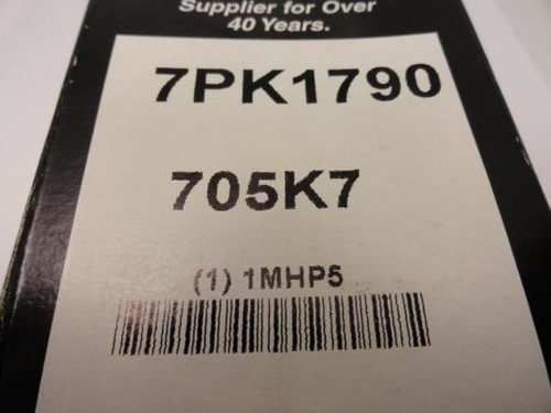 Bando 7PK1790; Serpentine Belt 705K7; 7-ribs 70.5"L; 1MHP5
